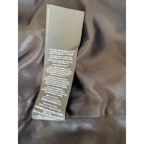 Saint Laurent Blue & White Wool Teddy Jacket - Picture 6 of 6